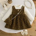 Trendy Autumn 2-Piece Baby Girls' Dress, Ages 9-24 Months | Color: Brown | Image 1