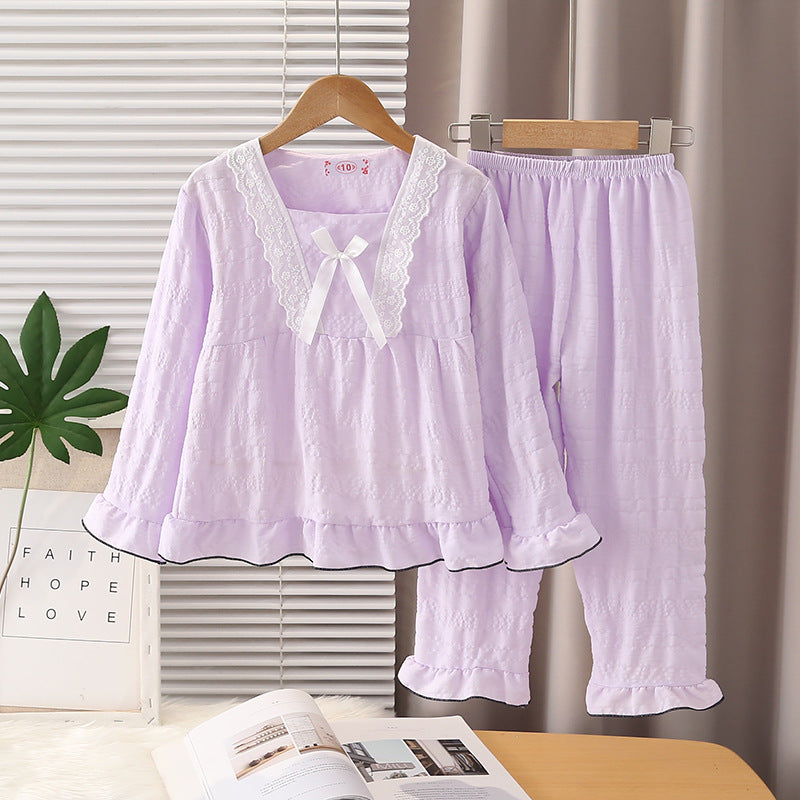 Sweet & Cute Autumn 2-Piece Girls' Pajama Set, Ages 3-13 | Color: Style 3 | Image 1