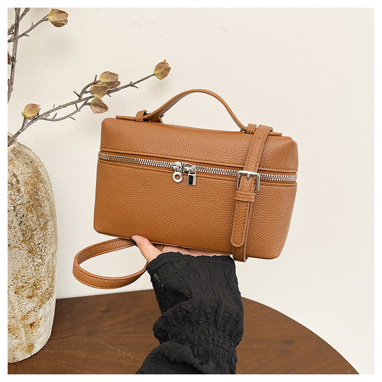 Modern Chic All-Season PU/Artificial Leather/Microfiber Leather Women's Crossbody Bags Box Bags | Color: Brown | Image 1