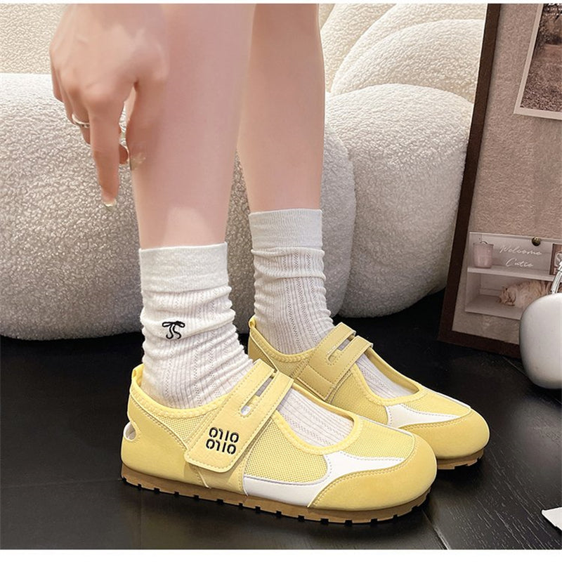 Modern Chic All-Season PU/Artificial Leather/Microfiber Leather, Net Women's Casual Shoes | Color: Yellow | Image 3