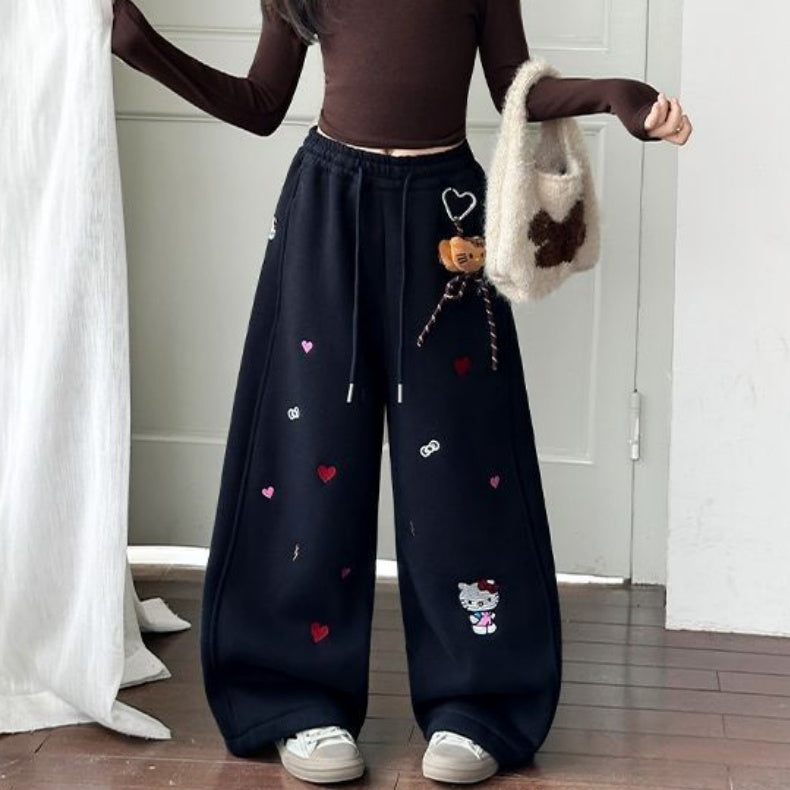 Modern Chic All-Season Casual Sporty Winter Girls' Casual Pants, Ages 4-14 | Color: Navy | Image 2