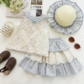 Casual Sporty Summer 3-Piece Girls' Dress Suit, Ages 2-7 | Color: Blue | Image 1