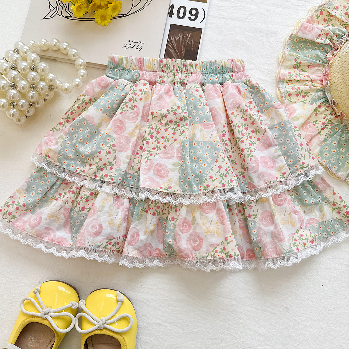 Casual Sporty Summer 3-Piece Girls' Dress Suit, Ages 2-9 | Color: Pink | Image 2