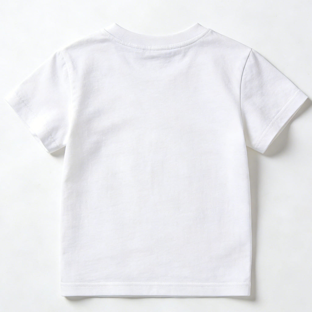 Casual Sporty Summer Unisex Kids' T-Shirt, Ages 2-11 | Color: White | Image 3