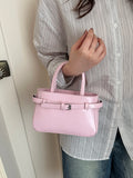 Modern Chic All-Season PU/Artificial Leather/Microfiber Leather Women's Crossbody Bags Box Bags | Color: Pink | Image 1