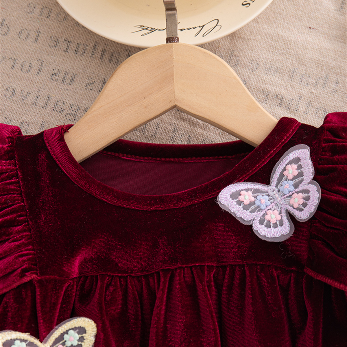 Sweet & Cute Autumn Baby Girls' Dress, Ages 3-24 Months | Color: Red | Image 2