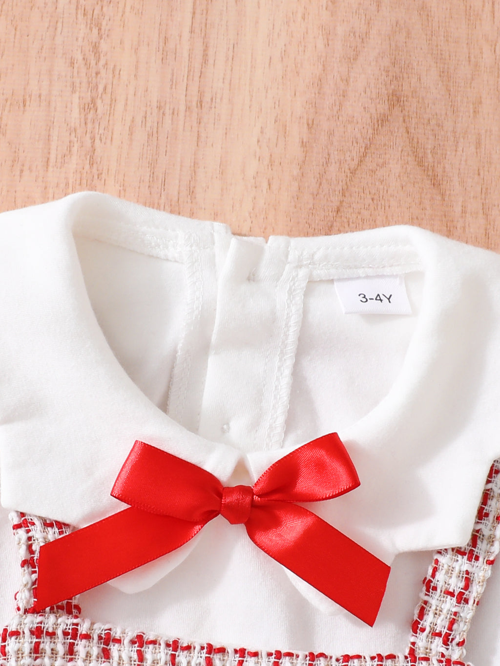 Elegant Autumn Baby Girls' Dress, Ages 1-24 Months | Color: Red | Image 2