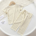 Modern Chic All-Season Minimalist Summer 2-Piece Girls' Pajama Set, Ages 2-9 | Color: Style 1 | Image 1