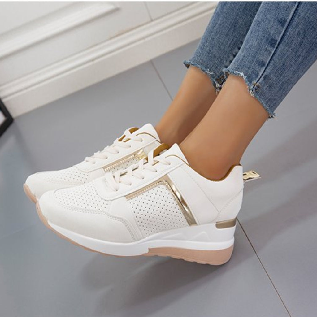 Modern Chic All-Season Others Women's Fashion Sneaker | Color: White | Image 3
