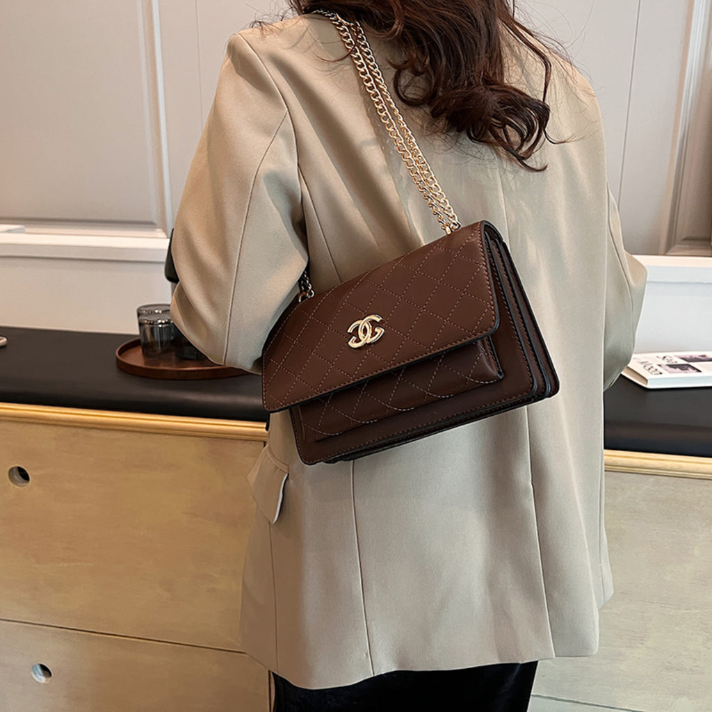 Modern Chic All-Season PU/Artificial Leather/Microfiber Leather Women's Handbags Other Bags | Color: Coffee | Image 1