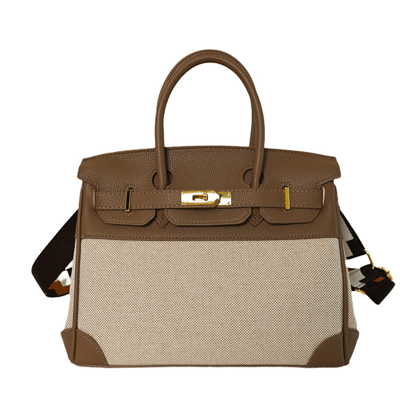 Quiet Luxury All-Season Cloth / Textile Women's Handbags Tote Bags | Color: Khaki | Image 2