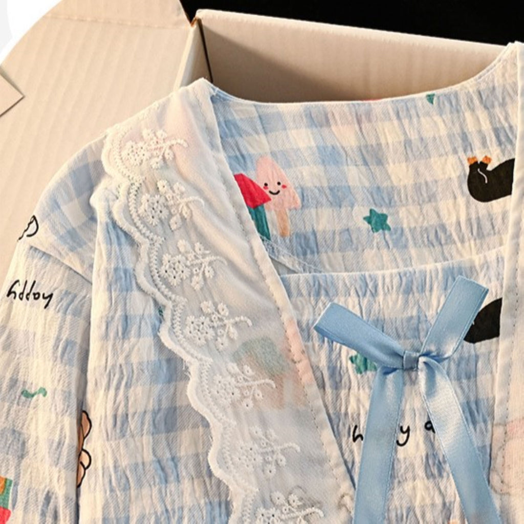 All-Season Sweet & Cute Autumn 2-Piece Girls' Pajama Set, Ages 3-14 | Color: Style 2 | Image 3