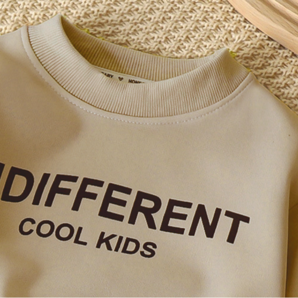 Minimalist Autumn Boys' Sweatshirt, Ages 2-9 | Color: Khaki | Image 1