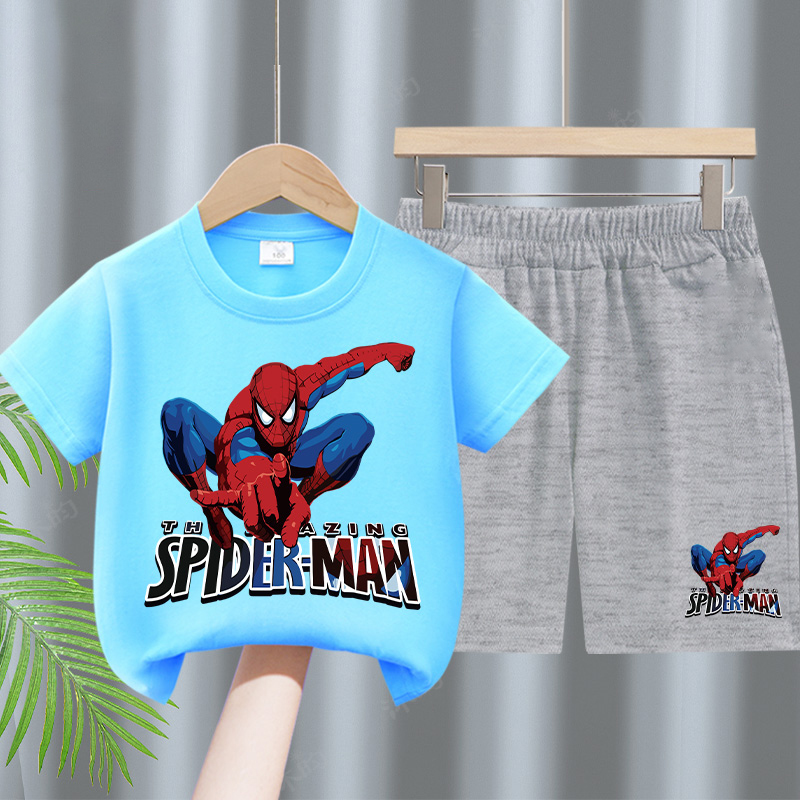 Modern Chic All-Season Minimalist Summer 2-Piece Boys' Pants Suit, Ages 2-9 | Color: Blue | Image 1