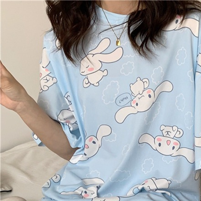 Modern Chic All-Season Sweet Feminine Summer Women 's Short  Sleeve Sleep Dress | Color: Style 5 | Image 2