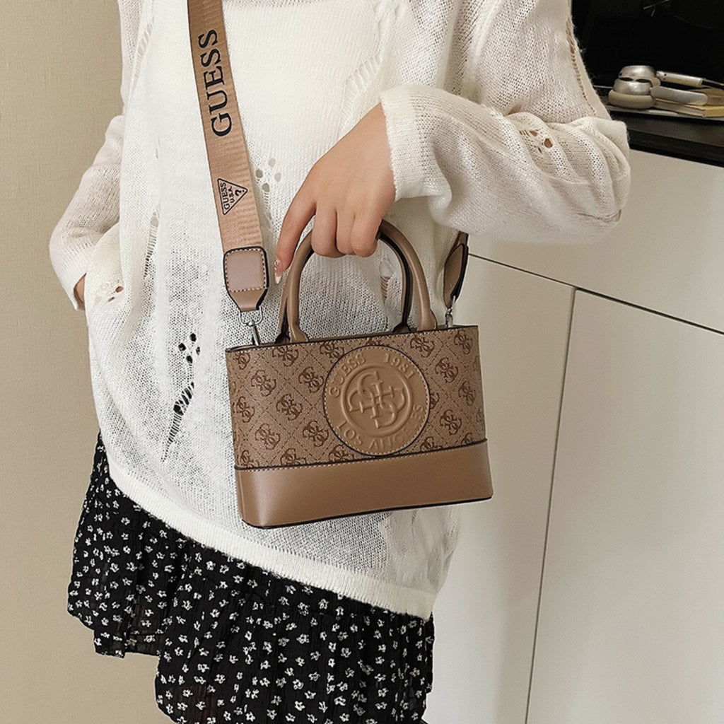Modern Chic All-Season PU/Artificial Leather/Microfiber Leather, Cloth / Textile Women's Crossbody Bags Other Bags | Color: Brown | Image 2