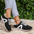 Modern Chic All-Season PU/Artificial Leather/Microfiber Leather Women's Fashion Sneaker | Color: Black | Image 1
