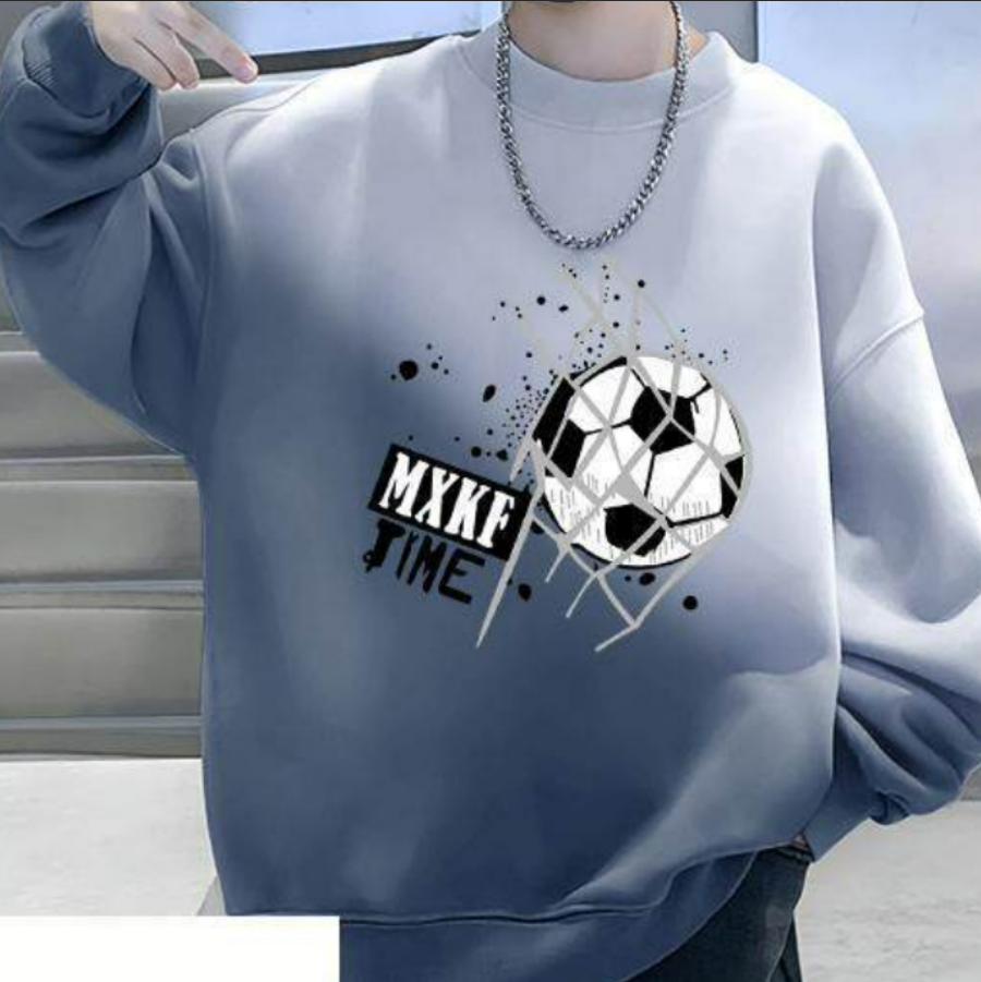 Casual Sporty Spring Boys' Sweatshirt, Ages 4-14 | Color: Grey | Image 1
