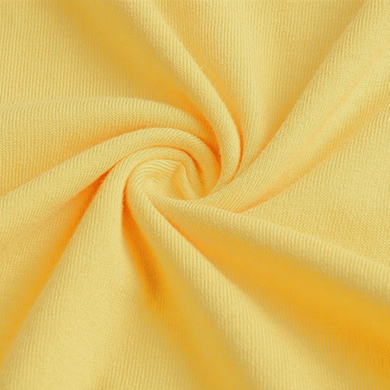 Minimalist Summer Unisex Kids' T-Shirt, Ages 3-14 | Color: Yellow | Image 2
