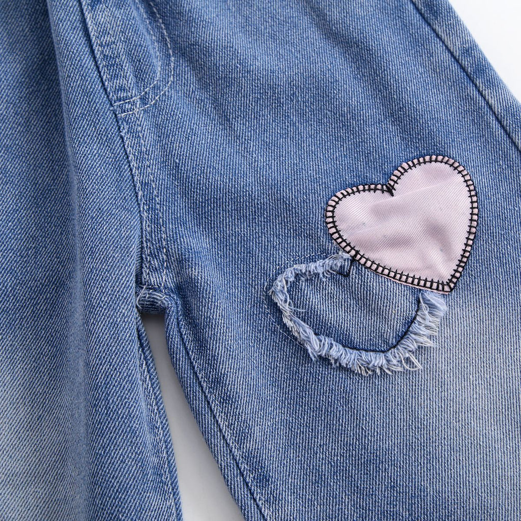 Sweet & Cute Autumn Girls' Straight Pants, Ages 2-9 | Color: Blue | Image 2