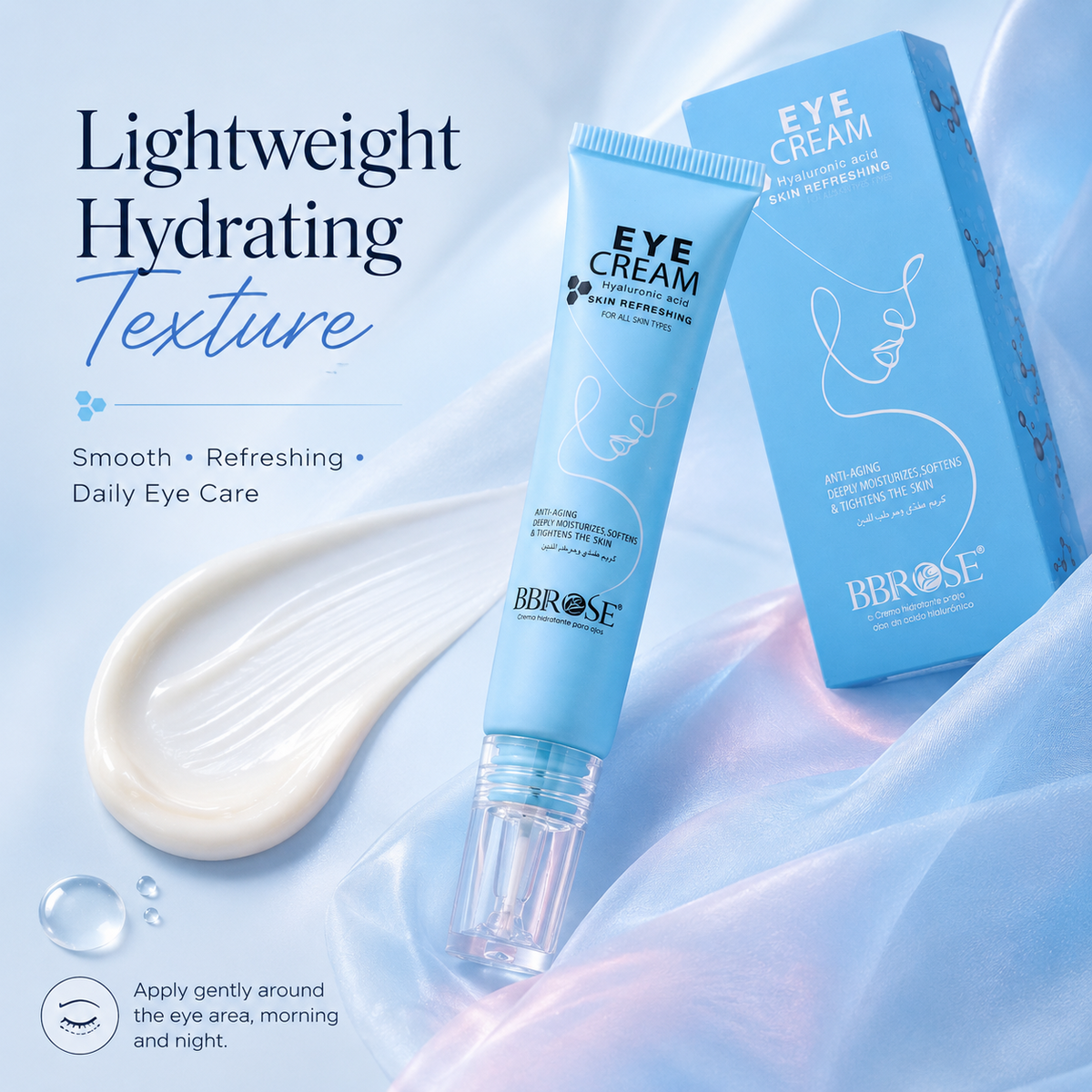 Hyaluronic Acid Eye Cream – Anti-Aging, Deep Moisturizing & Skin-Refreshing Care