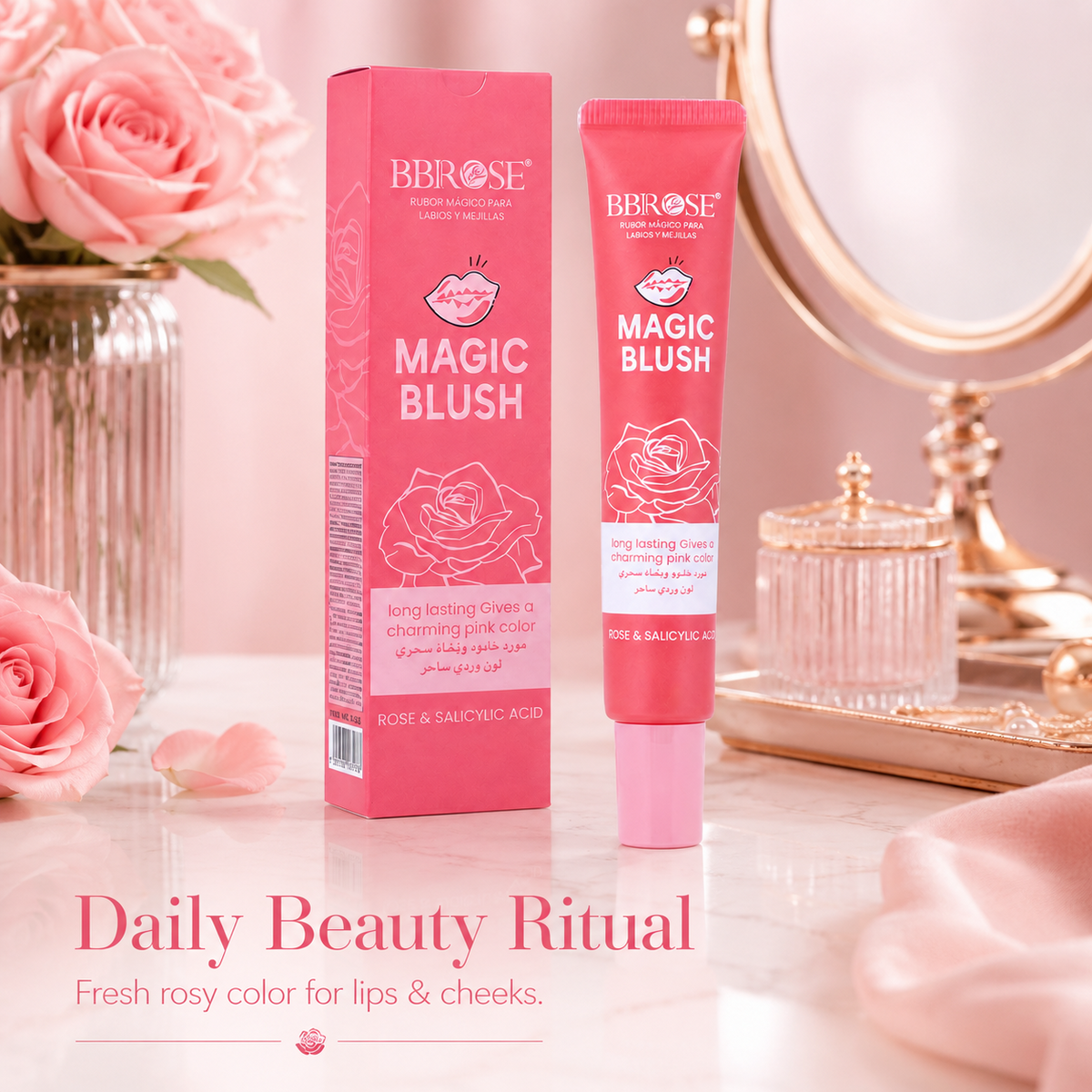 Magic Blush with Rose & Salicylic Acid – Long-Lasting Lip and Cheek Tint