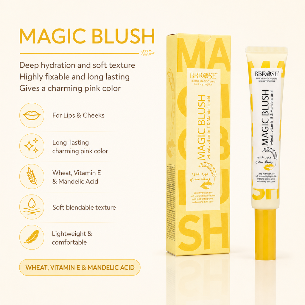 BBROSE Magic Blush with Wheat, Vitamin E & Mandelic Acid – Long-Lasting Lip & Cheek Tint