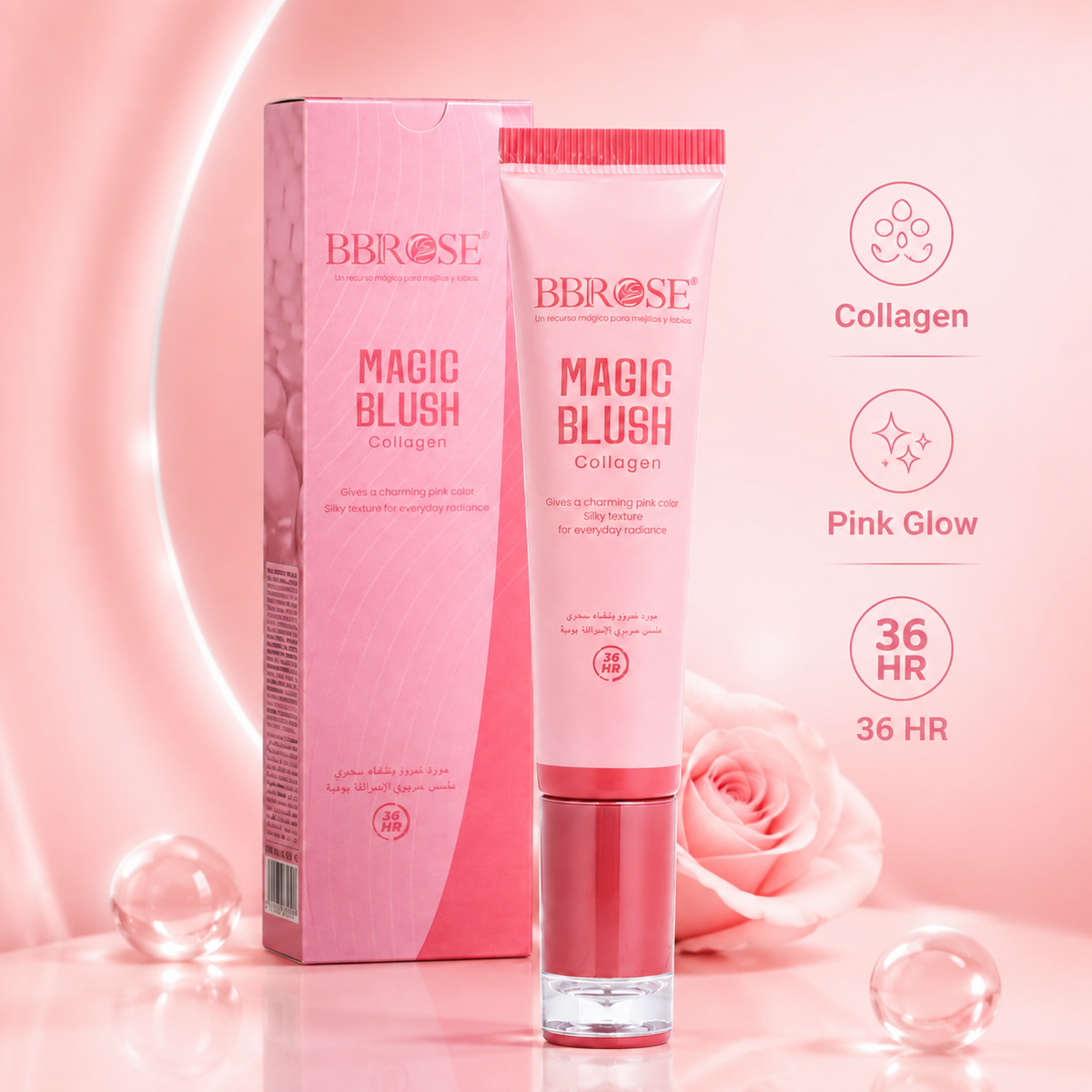 BBROSE Magic Blush Collagen – 36-Hour Lip & Cheek Tint