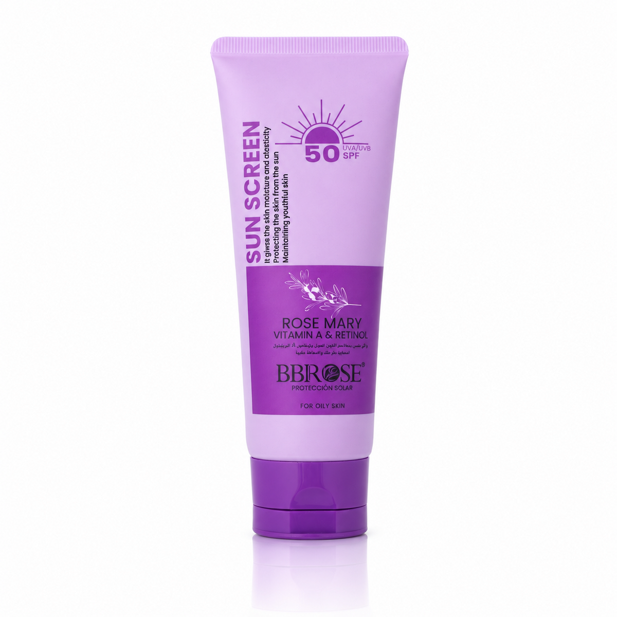 Rosemary, Vitamin A & Retinol Sunscreen SPF 50 – UVA/UVB Protection for Oily Skin