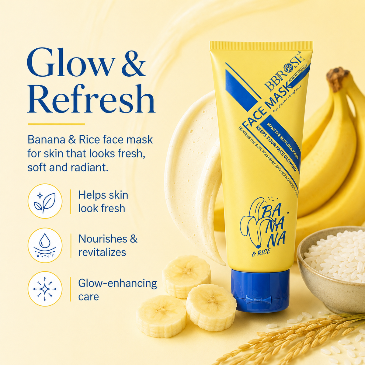Banana & Rice Nourishing Glow Face Mask