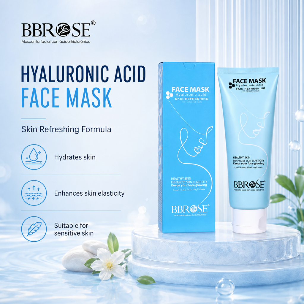 Hyaluronic Face Mask 120ml – Deep Hydration & Skin Plumping Facial Treatment – Revitalizes, Moisturizes, and Restores Elasticity