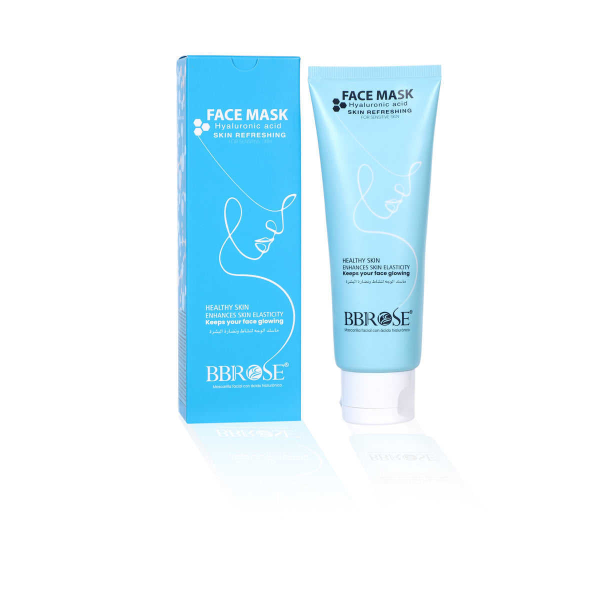 Hyaluronic Face Mask 120ml – Deep Hydration & Skin Plumping Facial Treatment – Revitalizes, Moisturizes, and Restores Elasticity