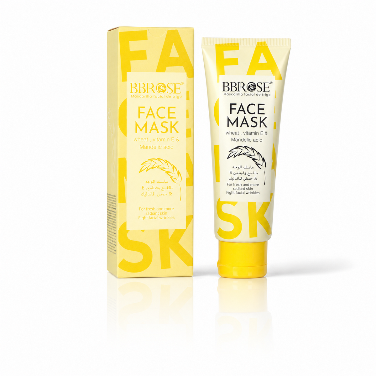 Wheat, Vitamin E & Mandelic Acid Face Mask – Radiance-Enhancing Facial Treatment