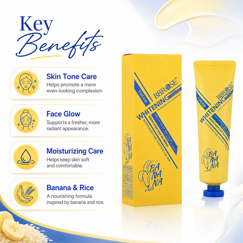 Banana & Rice Whitening Cream – Moisturizing & Skin Tone Unifying Face Cream