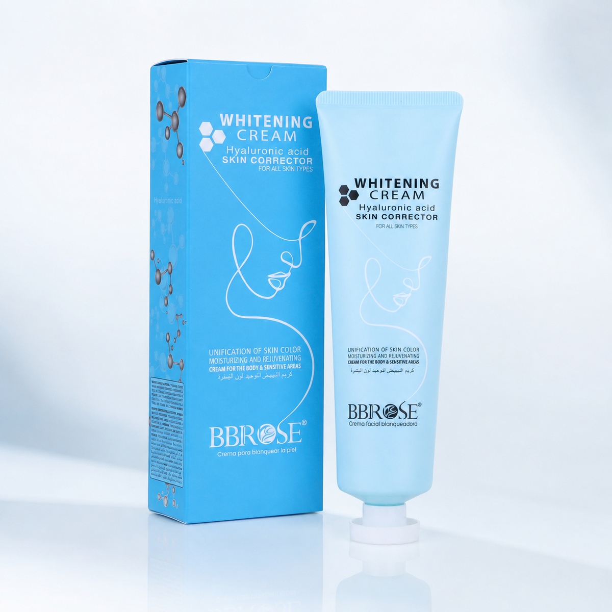 Hyaluronic Acid Whitening Cream – Moisturizing Skin Corrector for Body & Sensitive Areas