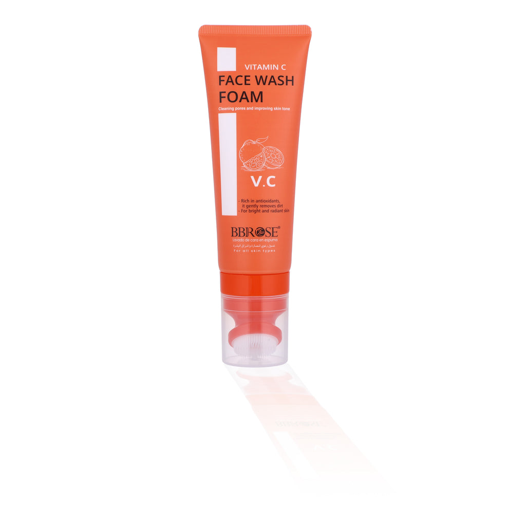 Vitamin C Face Wash Foam (120ml) | Brightening & Hydrating Cleanser | Deep Cleansing & Refreshing Formula for All Skin Types | Gentle, Vegan & Paraben-Free Skincare