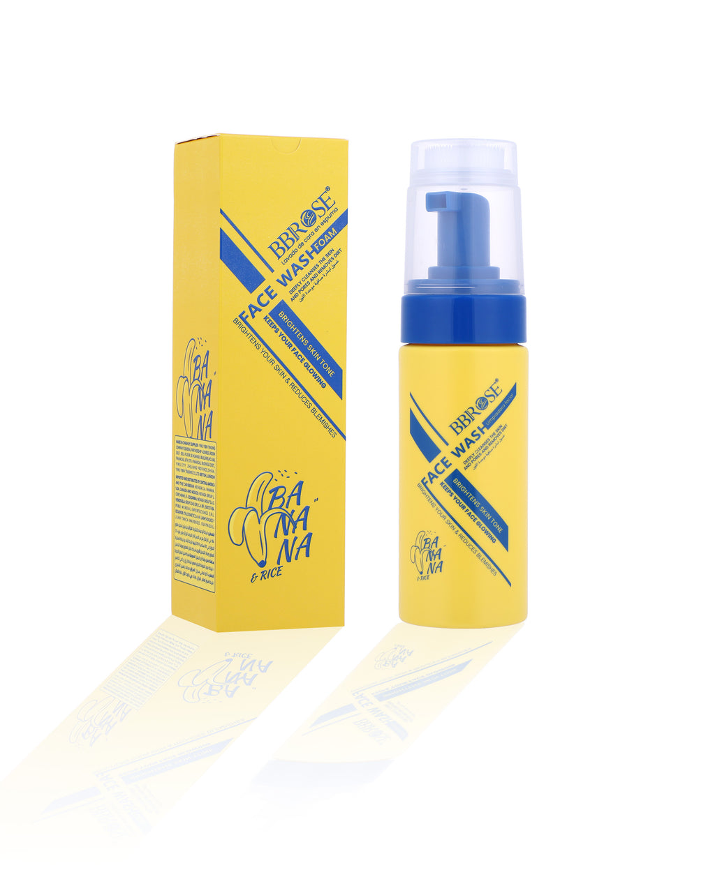 BBROSE Banana & Rice Foaming Face Wash – Deep Cleansing & Brightening Facial Cleanser
