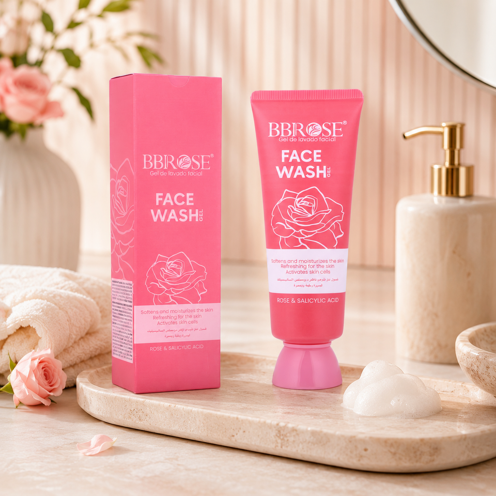 BBROSE Rose & Salicylic Acid Face Wash Gel – Softening & Refreshing Facial Cleanser