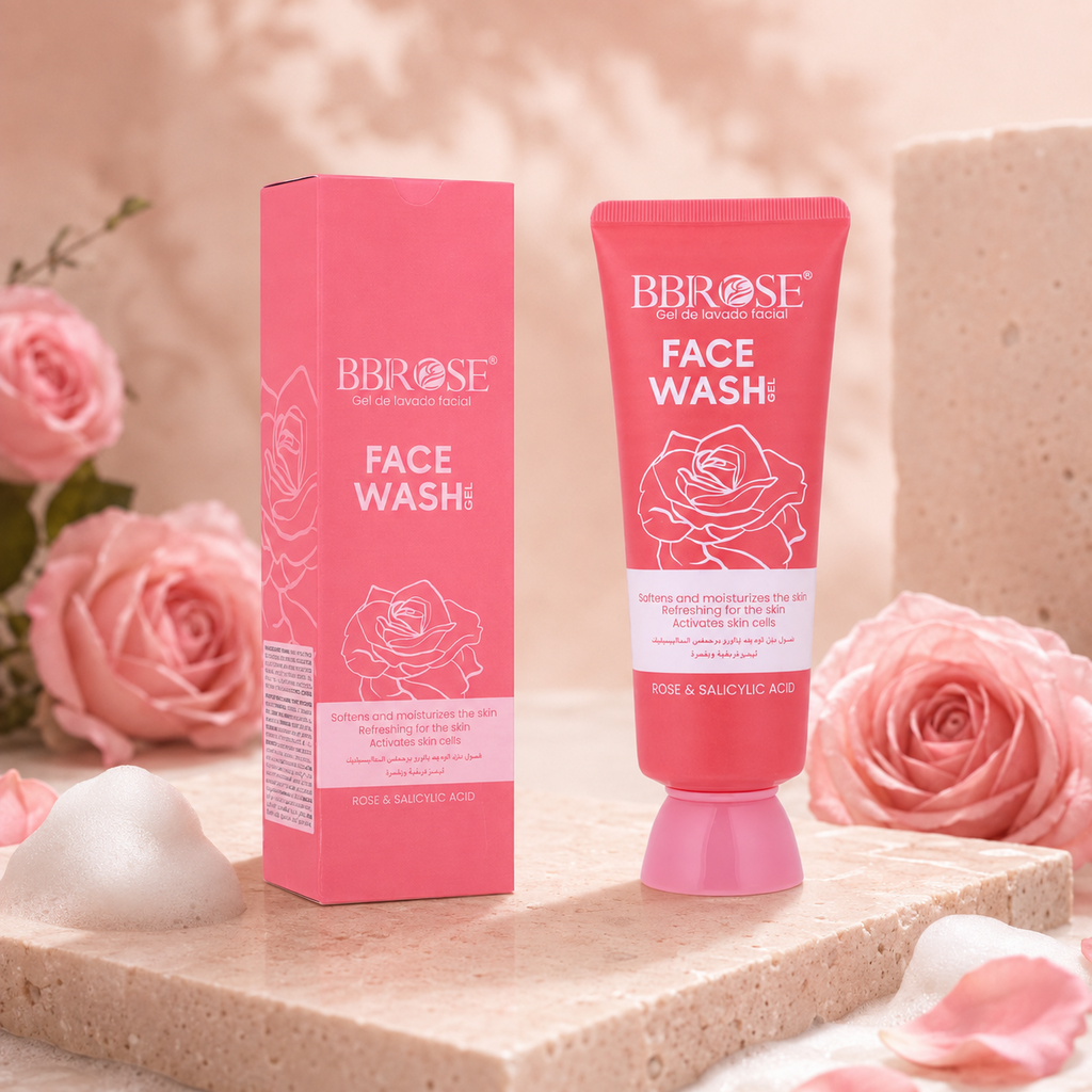 BBROSE Rose & Salicylic Acid Face Wash Gel – Softening & Refreshing Facial Cleanser