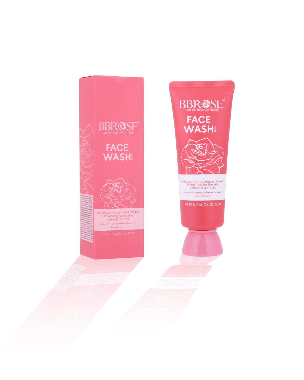BBROSE Rose & Salicylic Acid Face Wash Gel – Softening & Refreshing Facial Cleanser