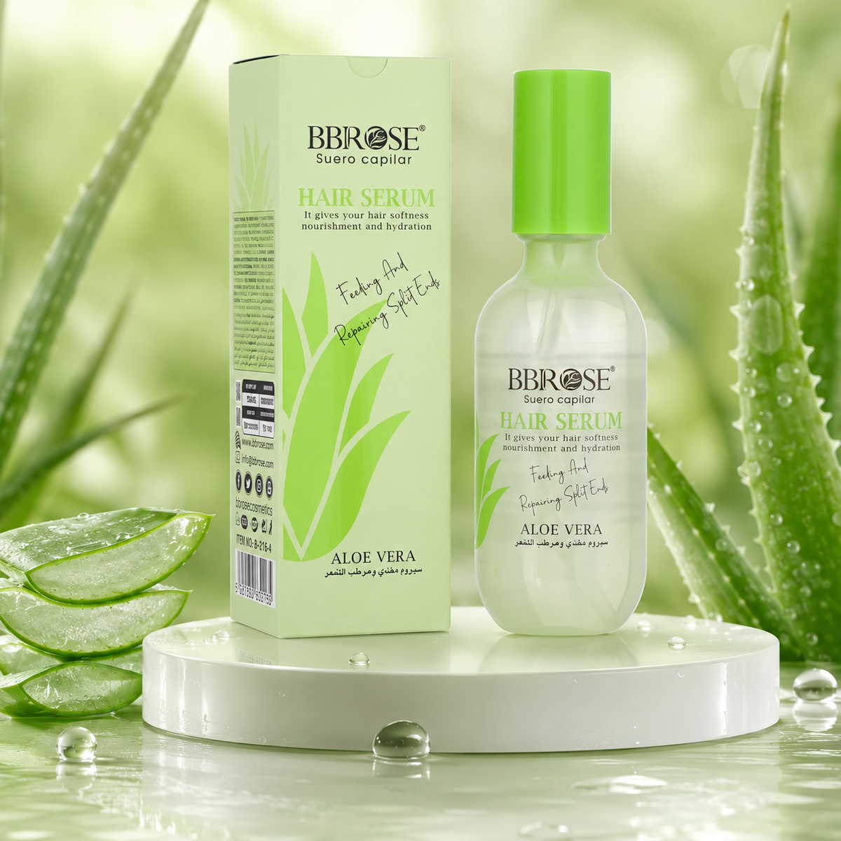 BBROSE Aloe Vera Hair Serum – Nourishing, Hydrating & Split-End Care