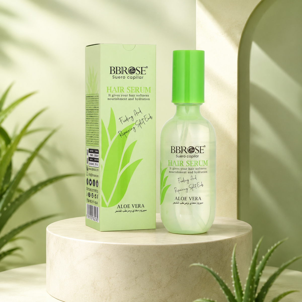 BBROSE Aloe Vera Hair Serum – Nourishing, Hydrating & Split-End Care