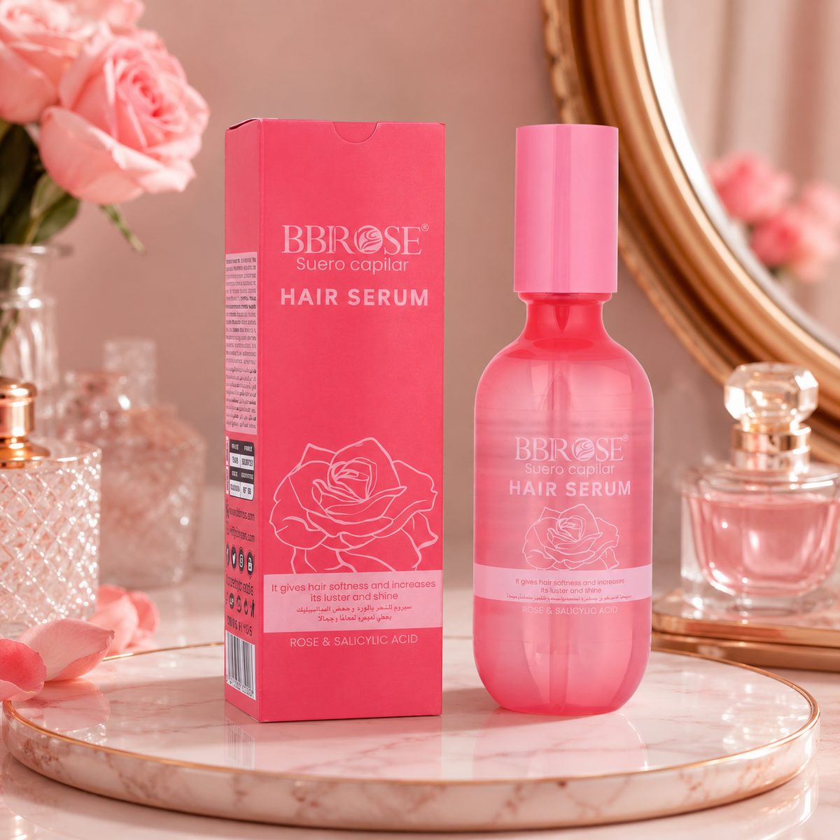 BBROSE Rose & Salicylic Acid Hair Serum – Softening and Shine-Enhancing Hair Care