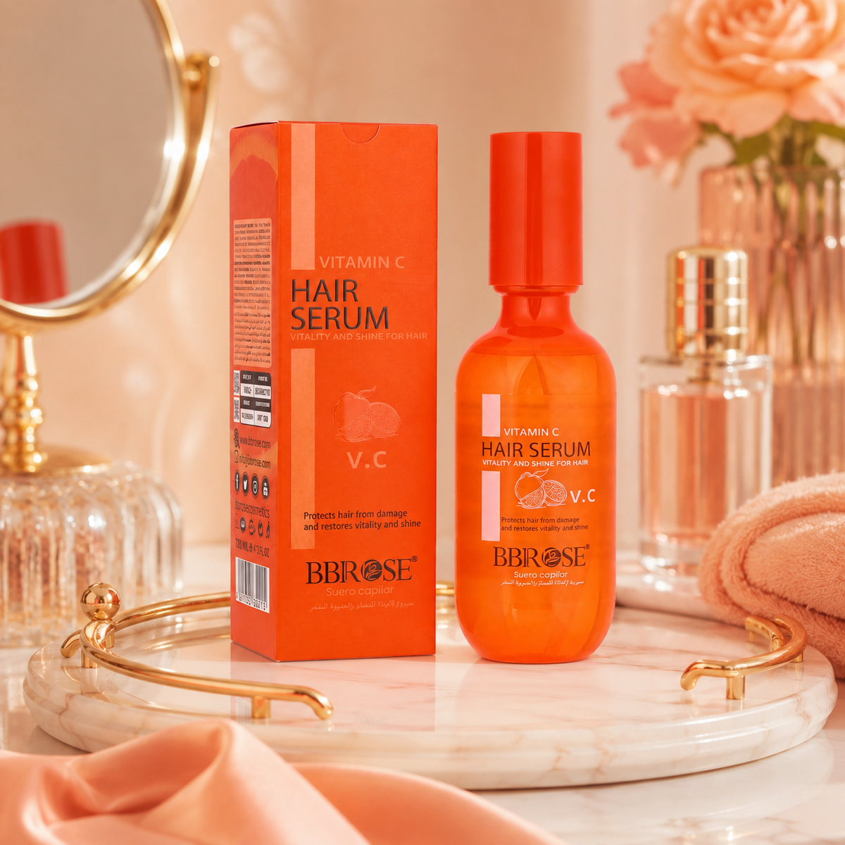 BBROSE Vitamin C Hair Serum – Damage Protection, Vitality & Shine