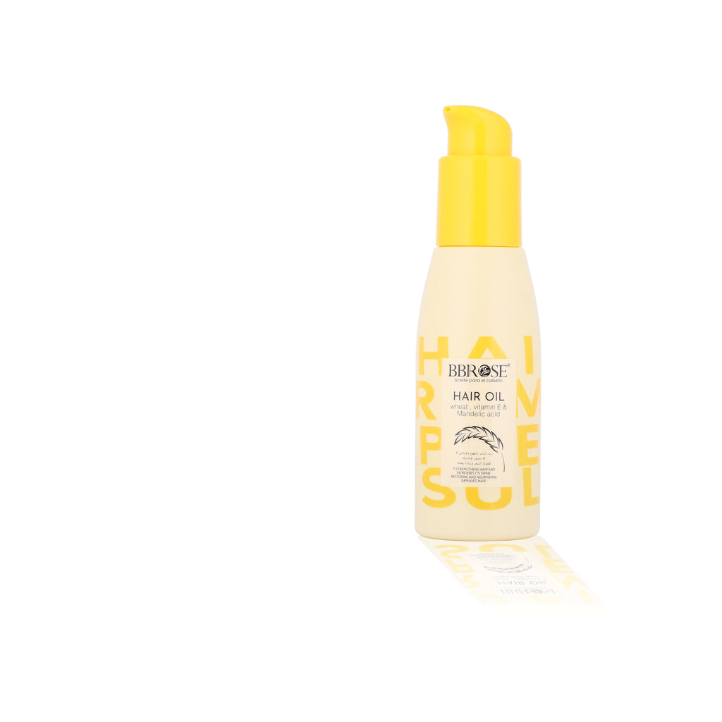 BBROSE Hair Oil with Wheat, Vitamin E & Mandelic Acid – Strengthening and Nourishing Care for Damaged Hair