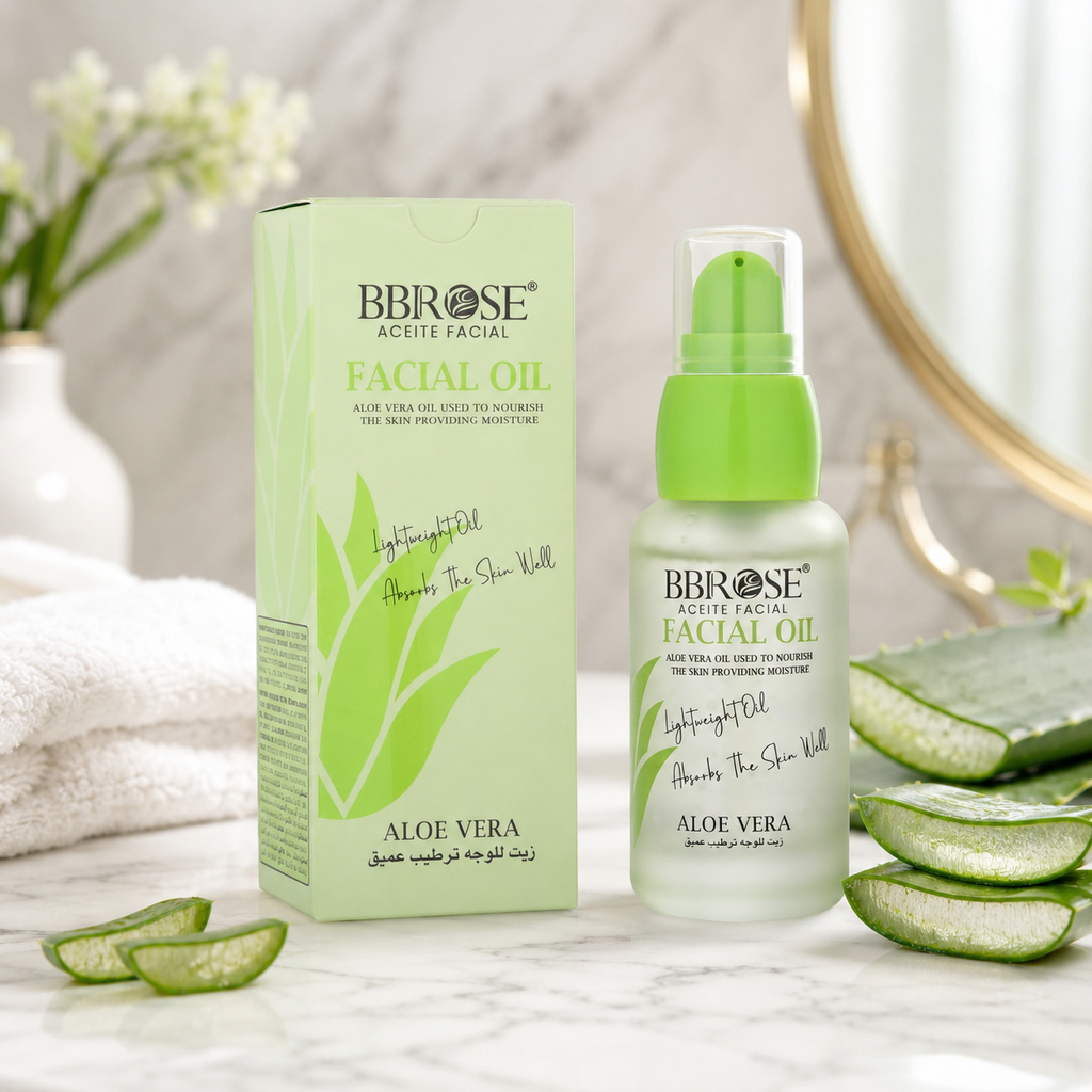BBROSE Aloe Vera Facial Oil – Lightweight Nourishing and Moisturizing Face Oil