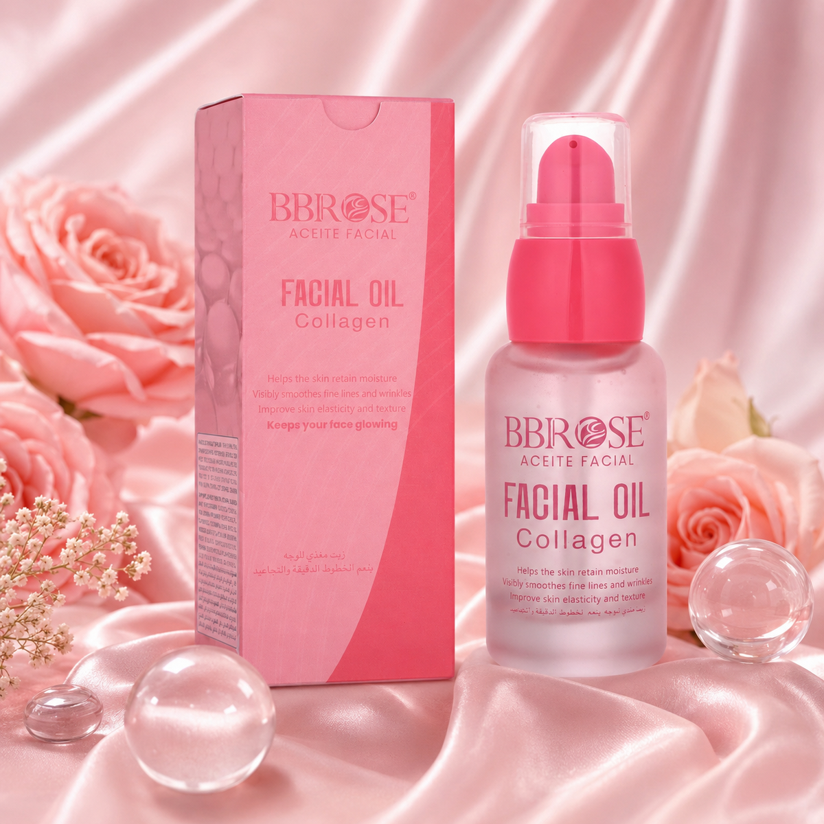BBROSE Collagen Facial Oil – Moisturizing, Smoothing and Elasticity-Supporting Face Oil