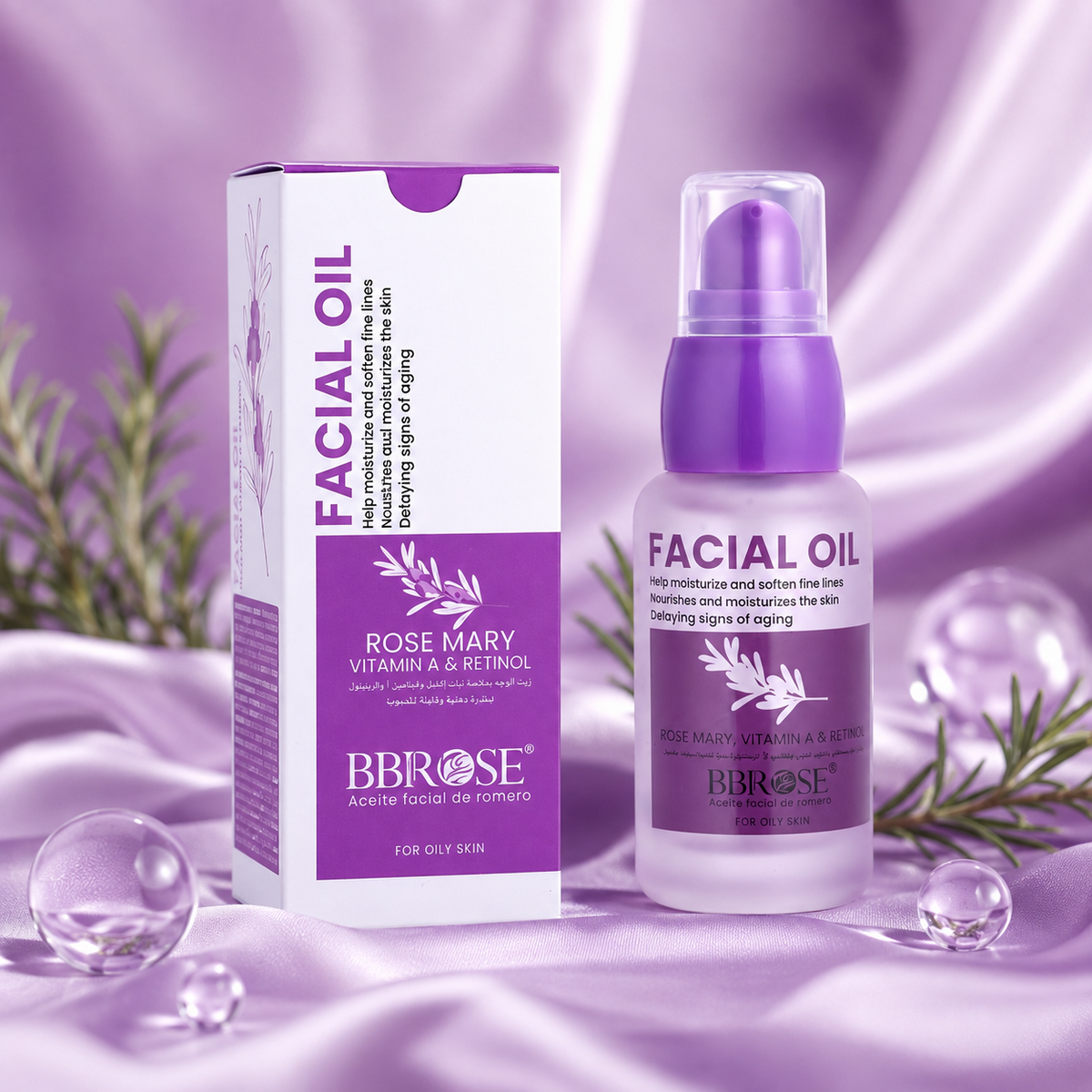 Rosemary Vitamin A Retinol Facial Oil 20ml – Hydrating Anti Aging Pore Refining Formula