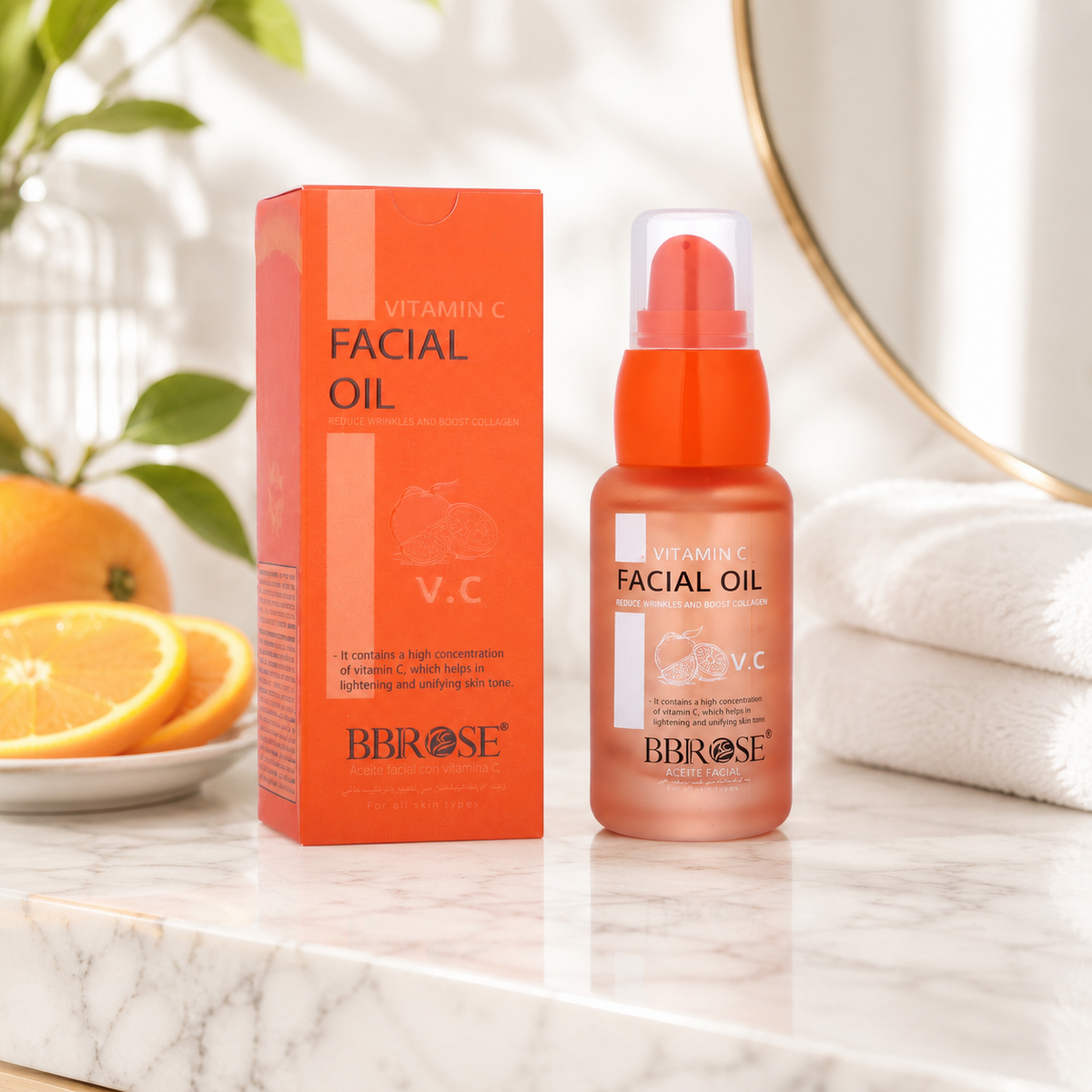 BBROSE Vitamin C Facial Oil – Brightening, Tone-Unifying and Anti-Wrinkle Face Oil