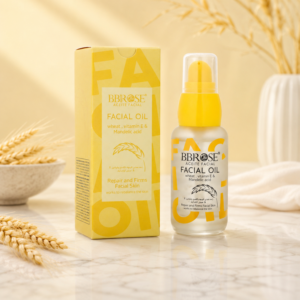 BBROSE Wheat, Vitamin E & Mandelic Acid Facial Oil – Repairing, Firming and Rebalancing Face Oil